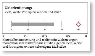 Abb.2: korrespondierende Darstellung von "Können" und "Wollen" im Potenzialfeld "Zielorientierung"